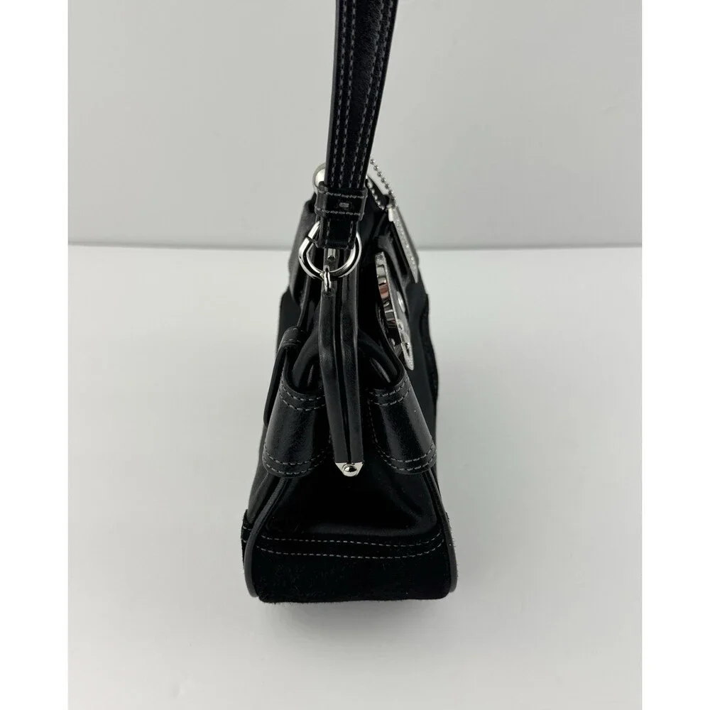 VTG Coach 3579 Madison Black Satin Swarovski Crystal Kiss Lock Bag Archive